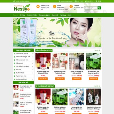 Mẫu web Mỹ phẩm 2