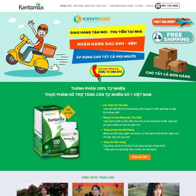 Mẫu web thuốc tăng cân