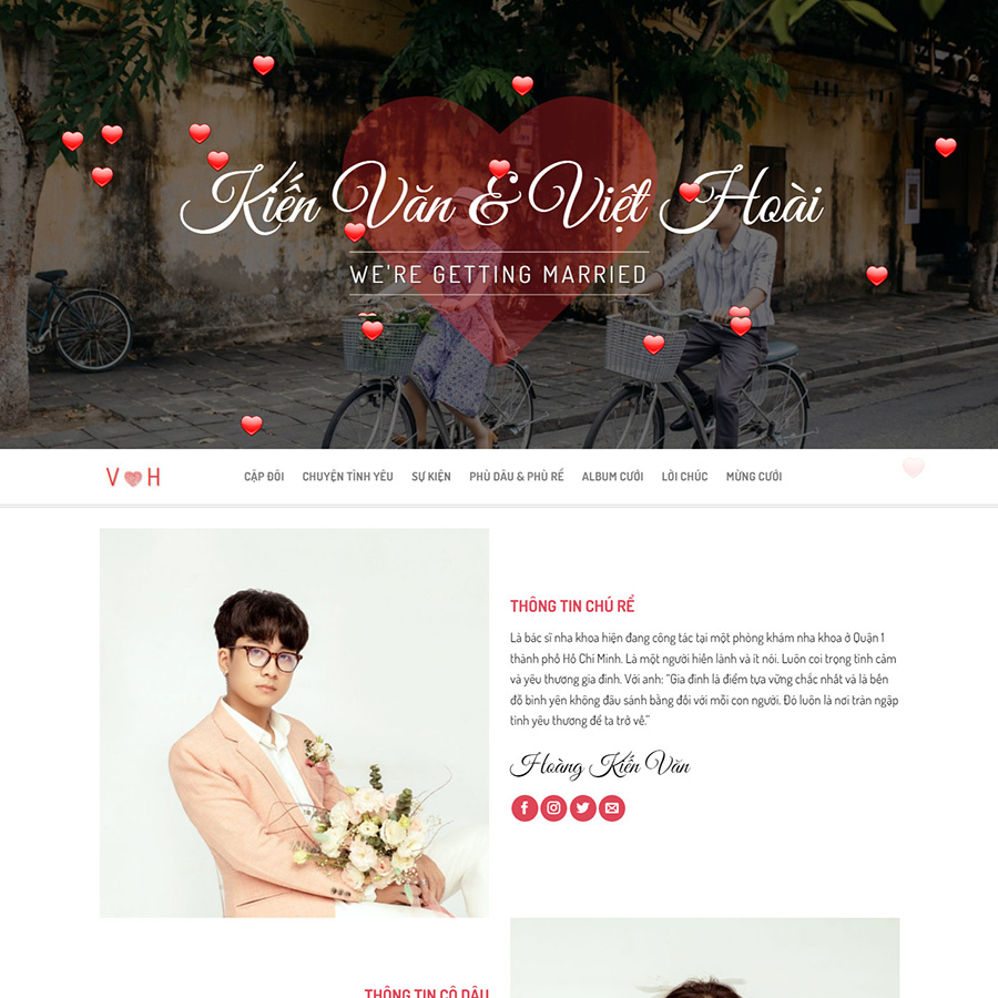 Theme wordpress thông báo đám cưới