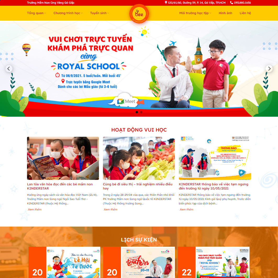 Theme wordpress trường mầm non