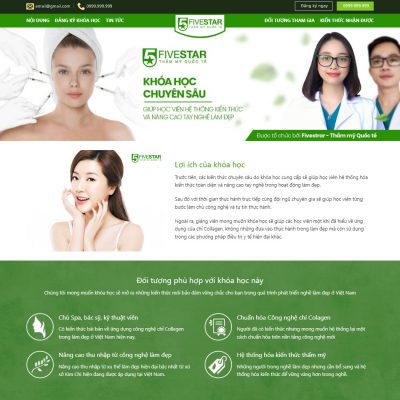 Theme wordpress khóa học làm đẹp, học trang điểm, spa