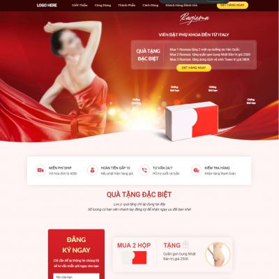 Theme wordpress landing page viên đặt phụ khoa